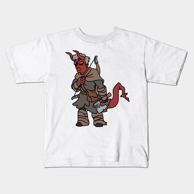 Tiefling Ranger Kids T-Shirt by NathanBenich